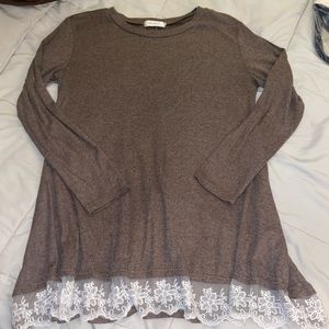 Brown lace tunic